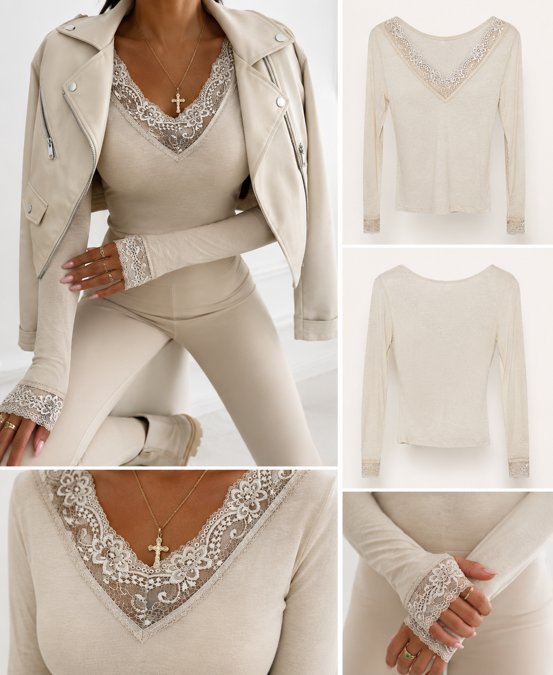Blair Cashmere Lace Top