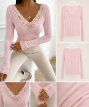 Blair Cashmere Lace Top